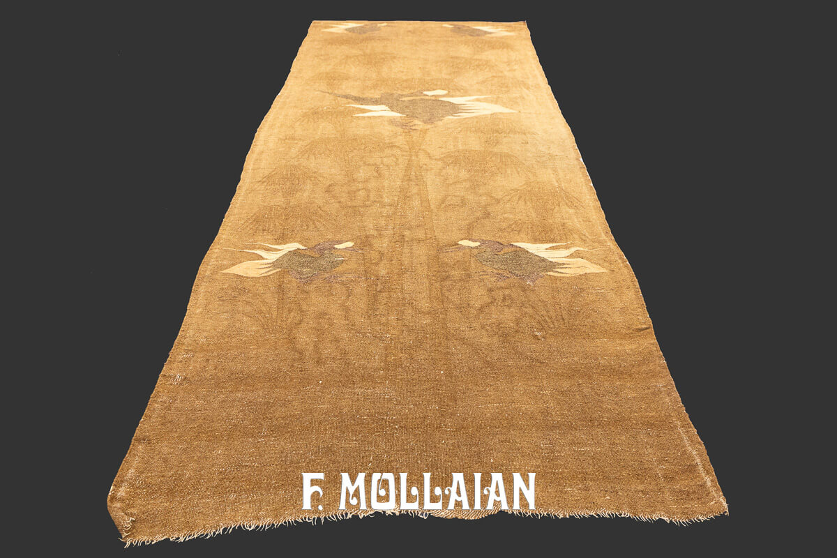 Antique Textile Mongolia Crane Bird Design n°:640950
